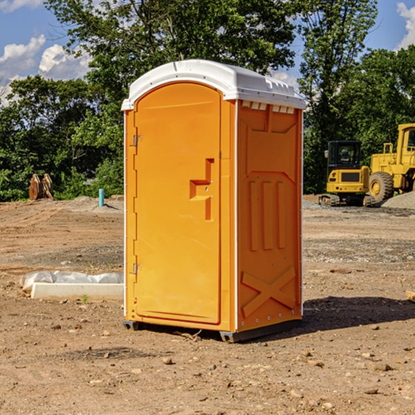 how often are the portable restrooms cleaned and serviced during a rental period in Campti